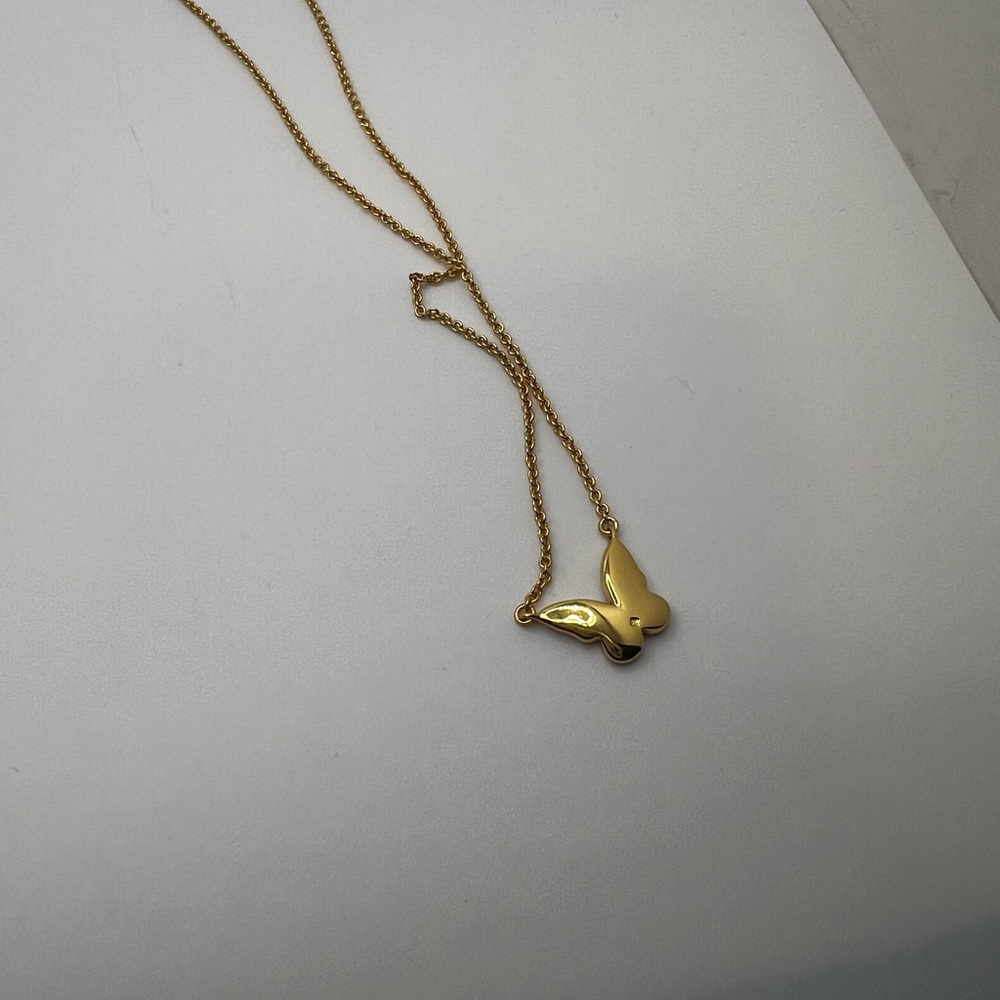 NWT Kate Spade Mother of Pearl Butterfly Necklace - Picture 2 of 4